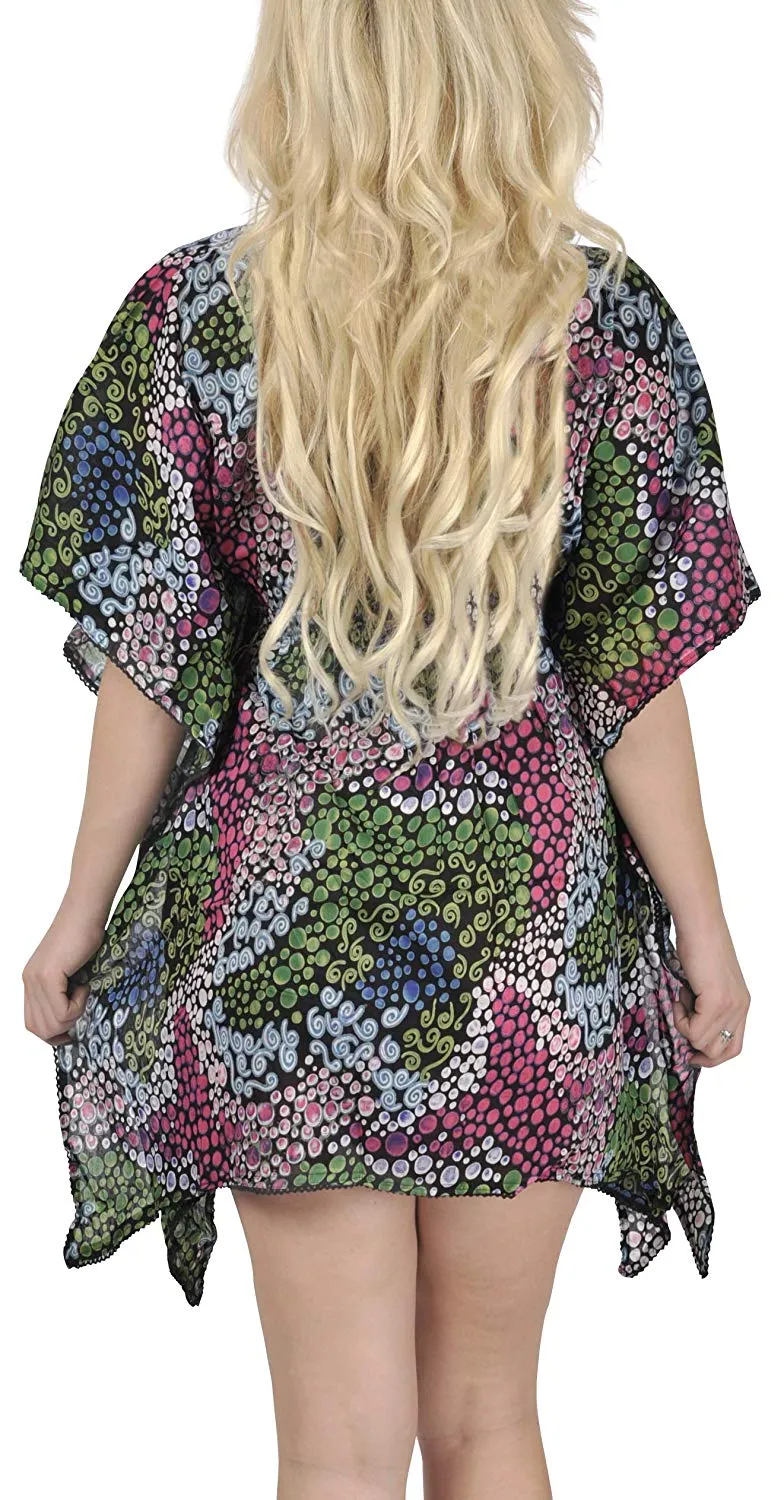 LA LEELA Bikini Swim Beach wear Swimsuits Cover ups Women Kimono Dress Printed
