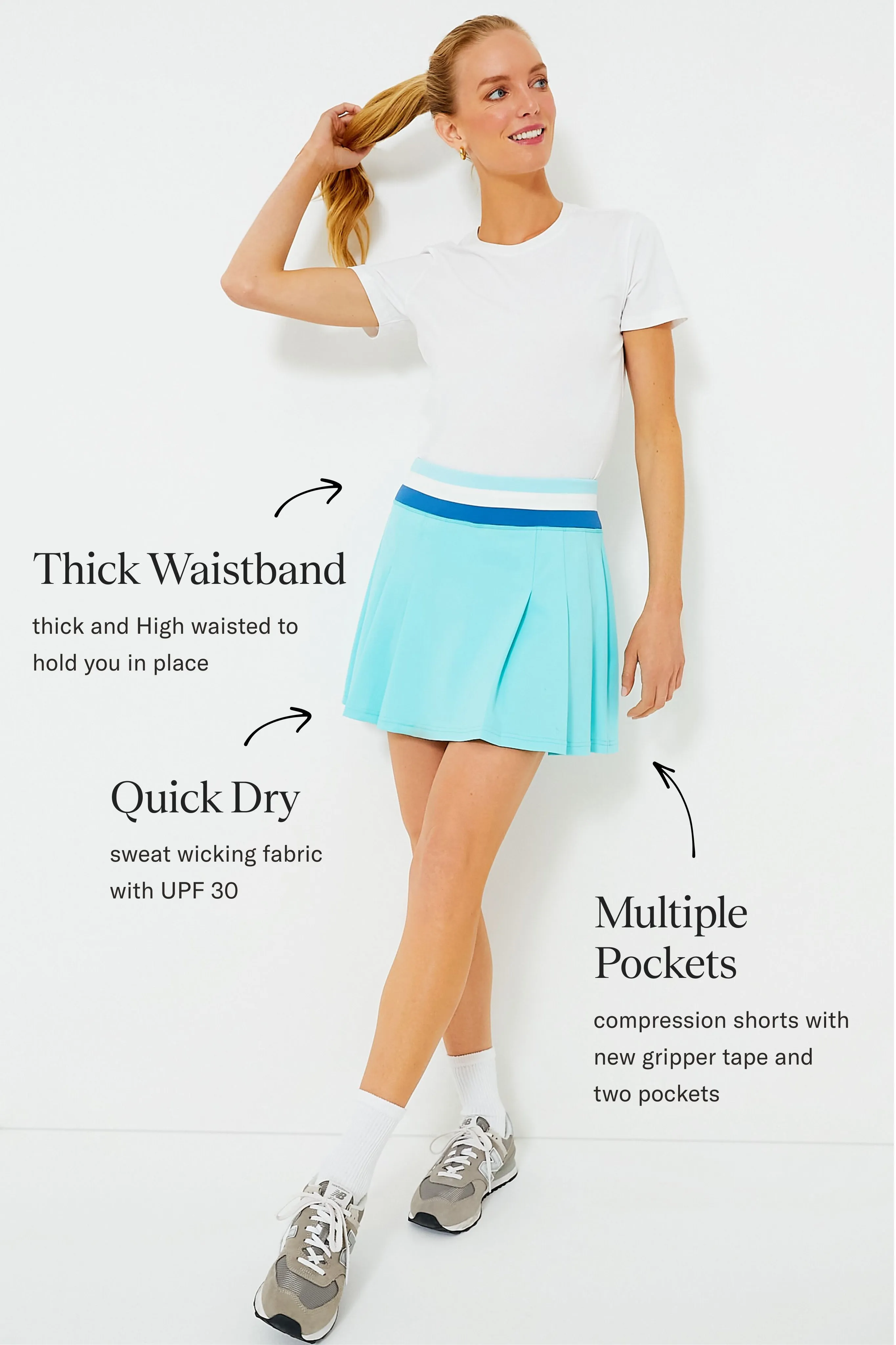Lisbon Blue 15 Inch Lydia Skirt