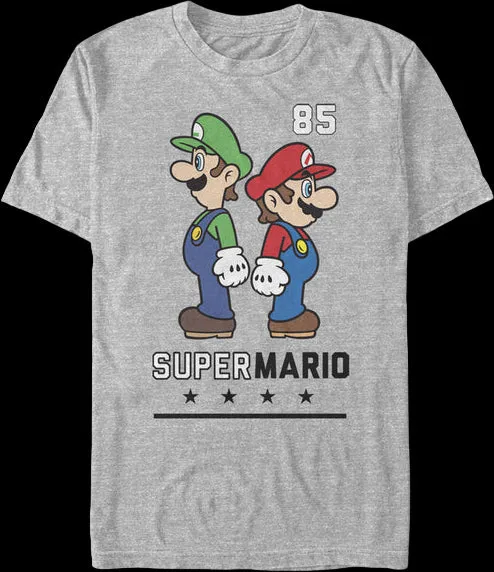 Mario & Luigi Back To Back Super Mario Bros. T-Shirt