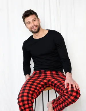Men's Fleece Plaid Set