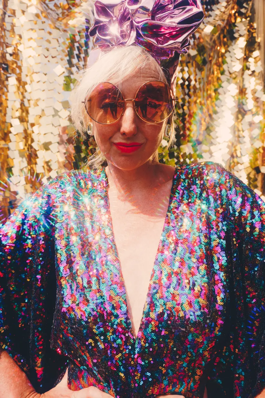 PRIDE Dazzling Sequin Rainbow Kaftan Gown / Kimono Robe