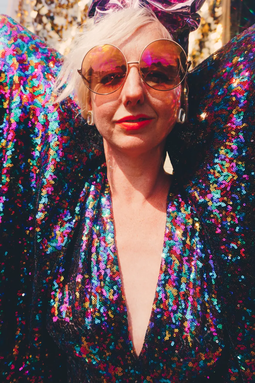 PRIDE Dazzling Sequin Rainbow Kaftan Gown / Kimono Robe