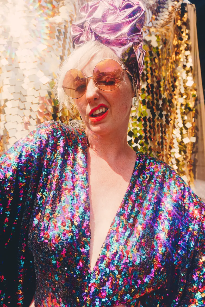 PRIDE Dazzling Sequin Rainbow Kaftan Gown / Kimono Robe