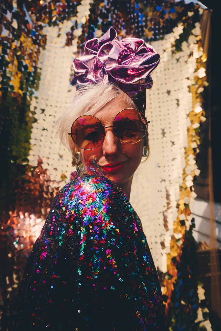 PRIDE Dazzling Sequin Rainbow Kaftan Gown / Kimono Robe