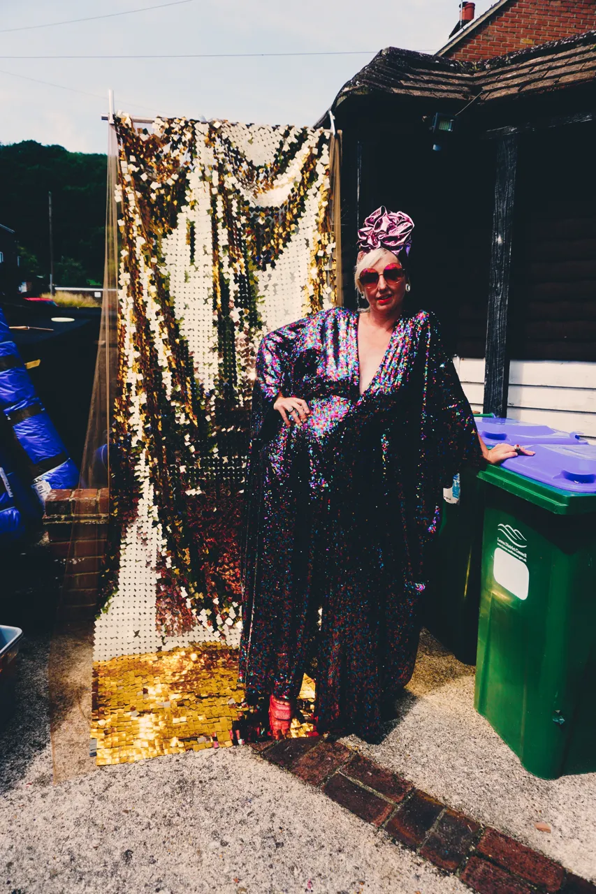 PRIDE Dazzling Sequin Rainbow Kaftan Gown / Kimono Robe
