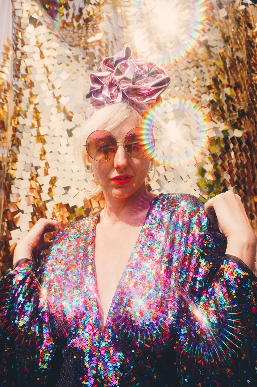 PRIDE Dazzling Sequin Rainbow Kaftan Gown / Kimono Robe