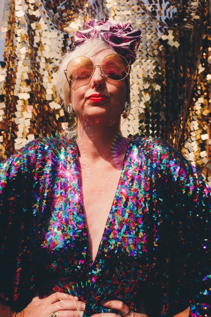 PRIDE Dazzling Sequin Rainbow Kaftan Gown / Kimono Robe