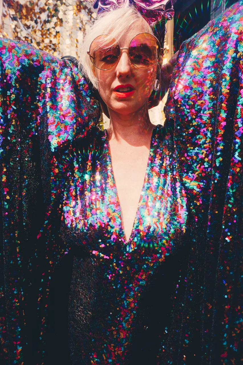 PRIDE Dazzling Sequin Rainbow Kaftan Gown / Kimono Robe