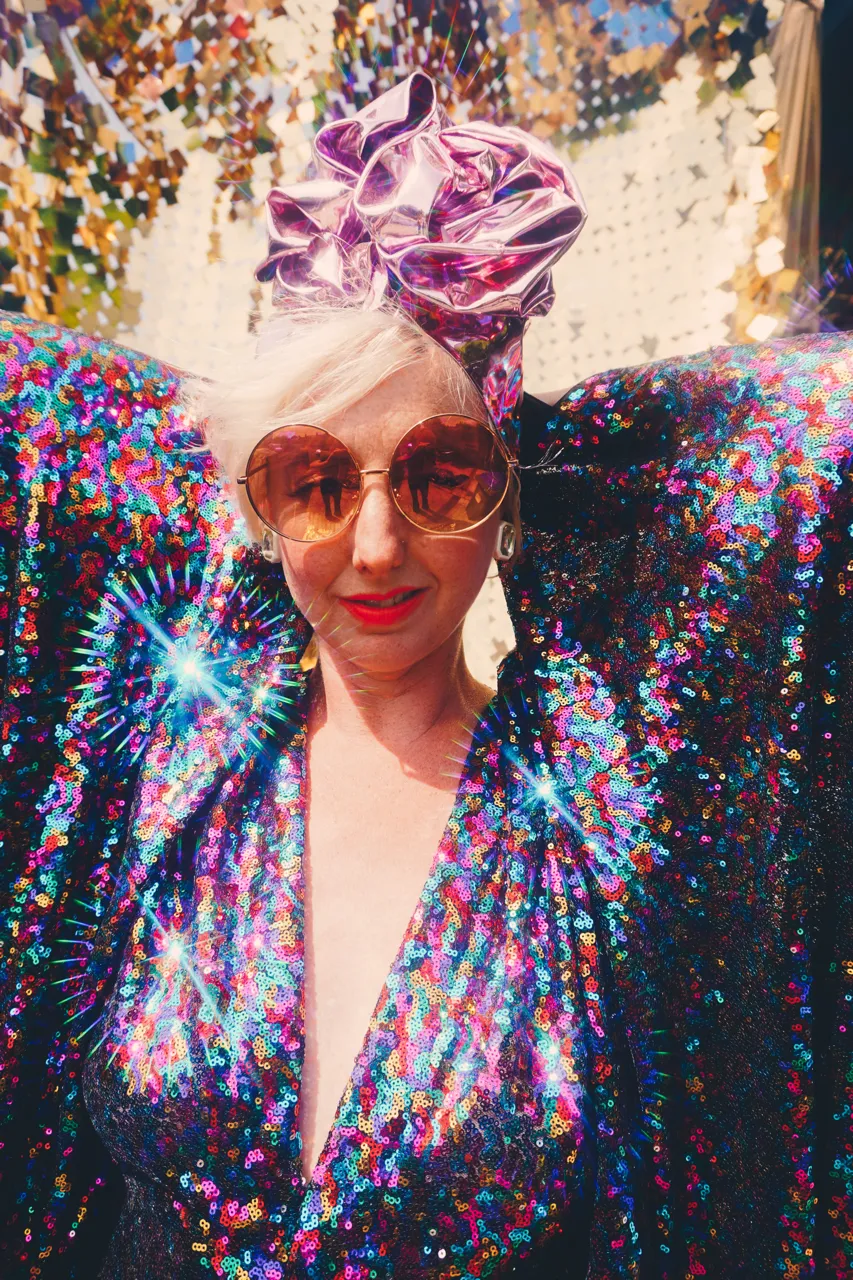 PRIDE Dazzling Sequin Rainbow Kaftan Gown / Kimono Robe