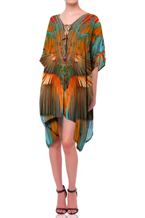 Printed Red Short Kaftan