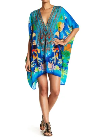 Pure Silk Short Kaftan Dress