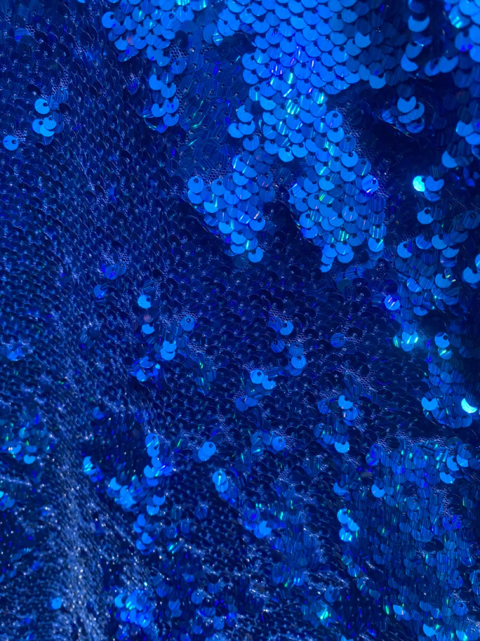 Royal Blue Holographic Sequin Maxi Kaftan Gown / Kimono Robe
