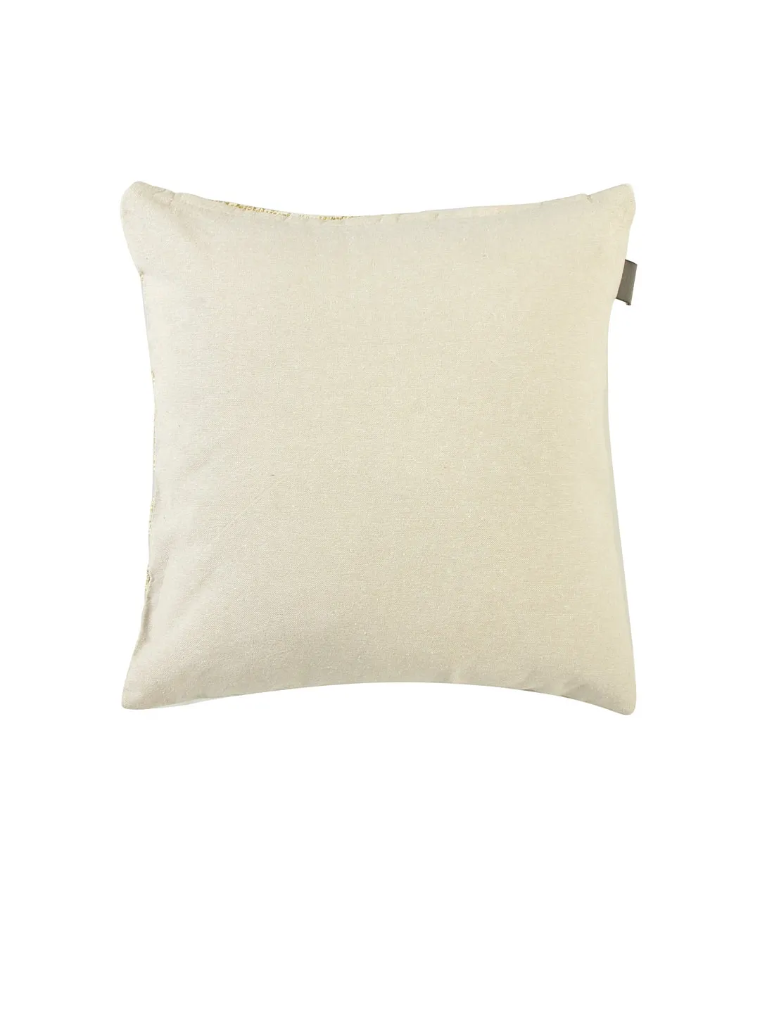 Set of 5 Serene Leaf Hand Embroidery with Ecru & Bling Gold Foil 40x40 CM Cushion Covers