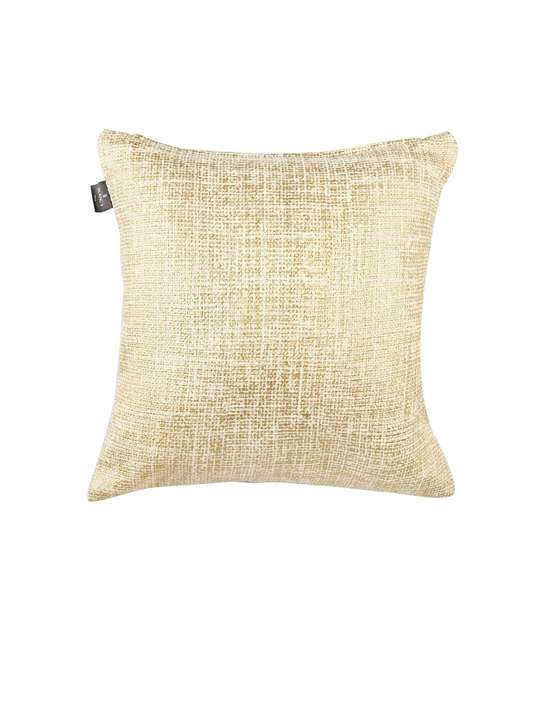 Set of 5 Serene Leaf Hand Embroidery with Ecru & Bling Gold Foil 40x40 CM Cushion Covers