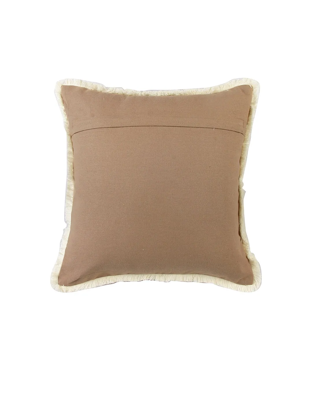 Set of 5 Serene Leaf Hand Embroidery with Ecru & Bling Gold Foil 40x40 CM Cushion Covers