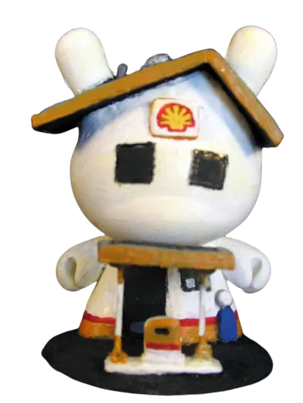 Shell Gas Station Original Dunny Town Art Toy by Task One