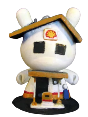 Shell Gas Station Original Dunny Town Art Toy by Task One