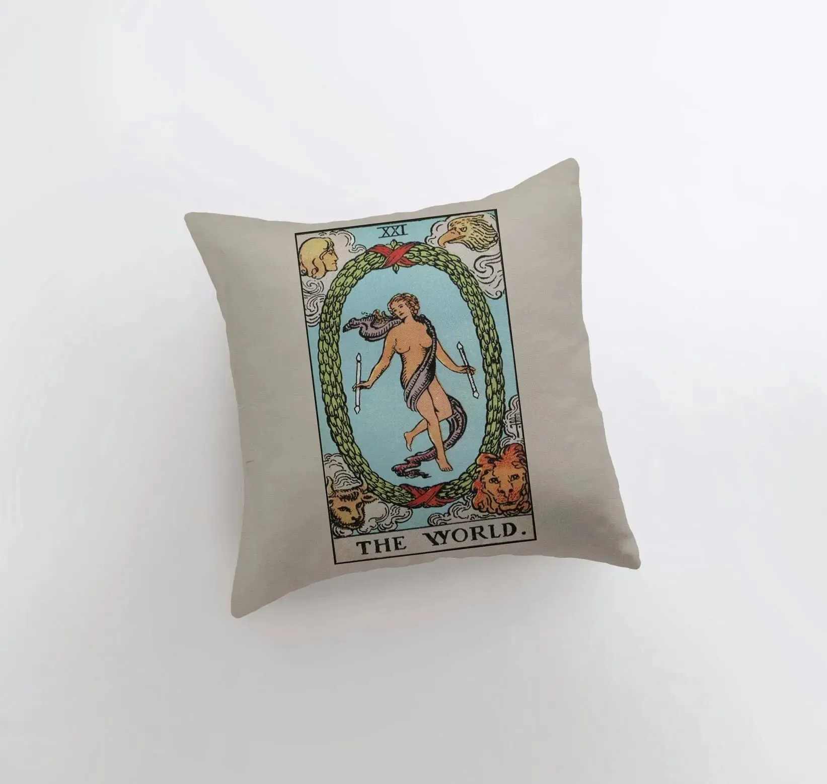 Tarot Card | The World | Zodiac | Astrology | Throw Pillow  | Map of the Stars | Home Decor | Room Decor | Astrology Sign