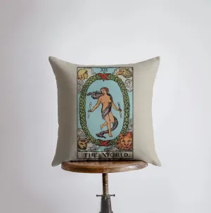 Tarot Card | The World | Zodiac | Astrology | Throw Pillow  | Map of the Stars | Home Decor | Room Decor | Astrology Sign