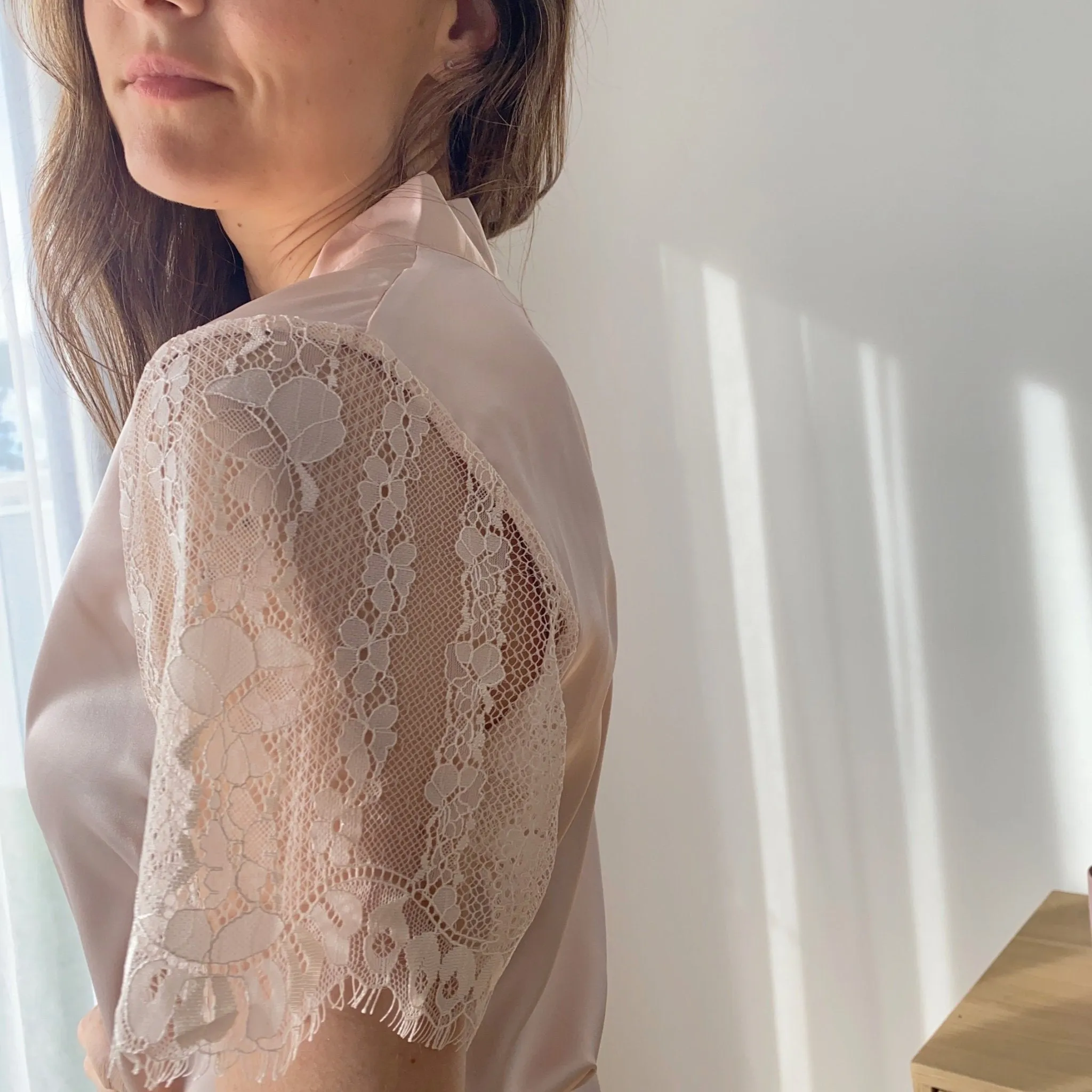 Tessa Satin Robe (Dusty Pink)