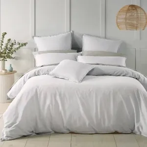 Wellington White Linen Blend Quilt Cover Set by Bianca