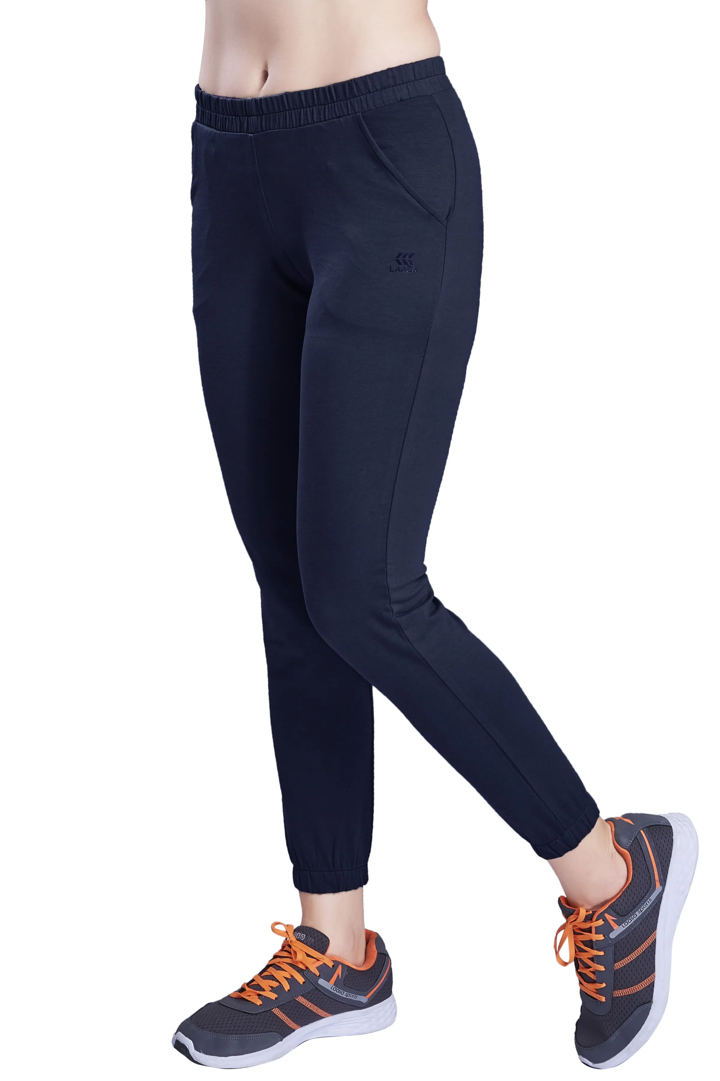 WOMEN NAVY BLUE COTTON JOGGERS