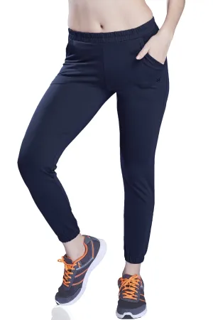 WOMEN NAVY BLUE COTTON JOGGERS