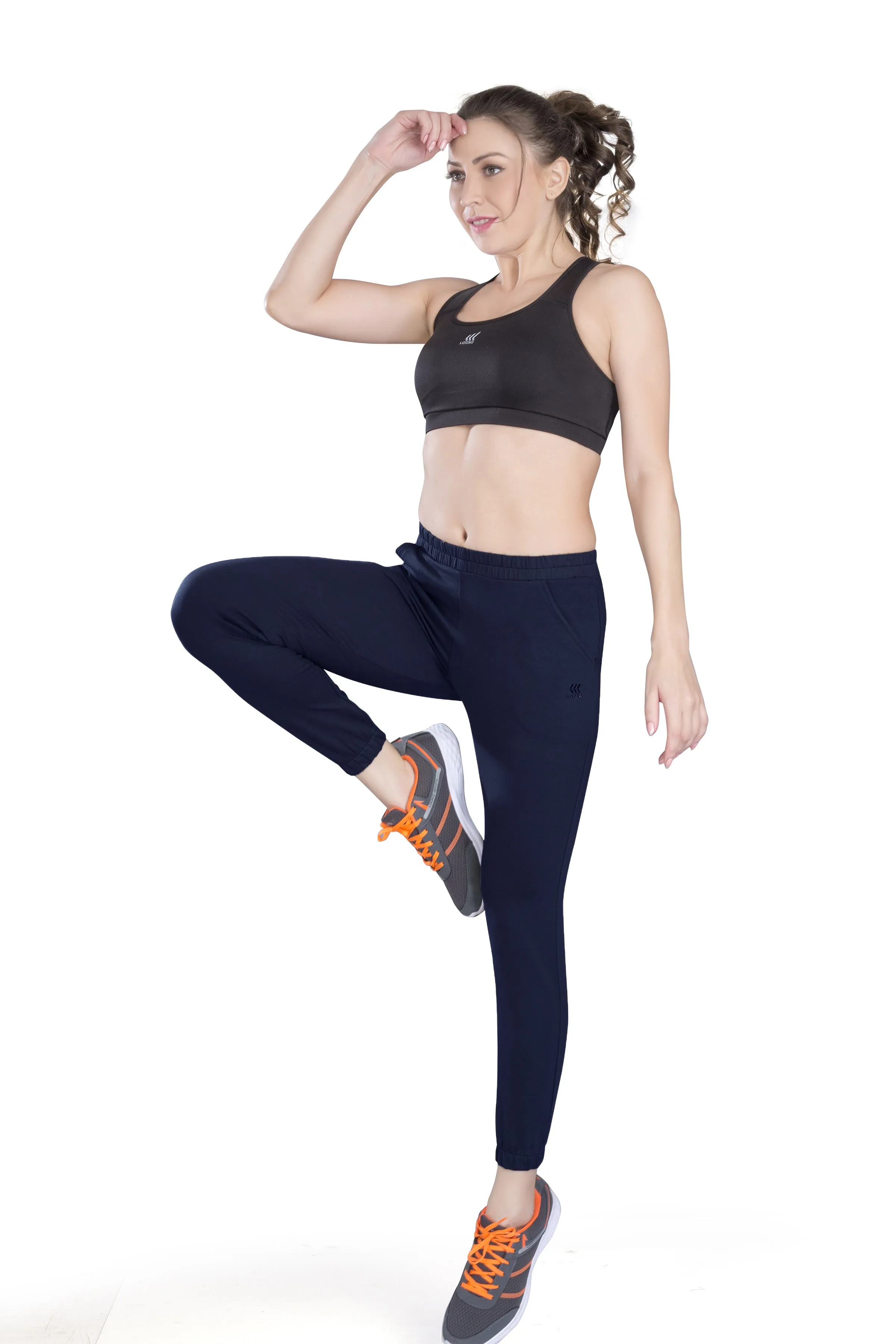WOMEN NAVY BLUE COTTON JOGGERS