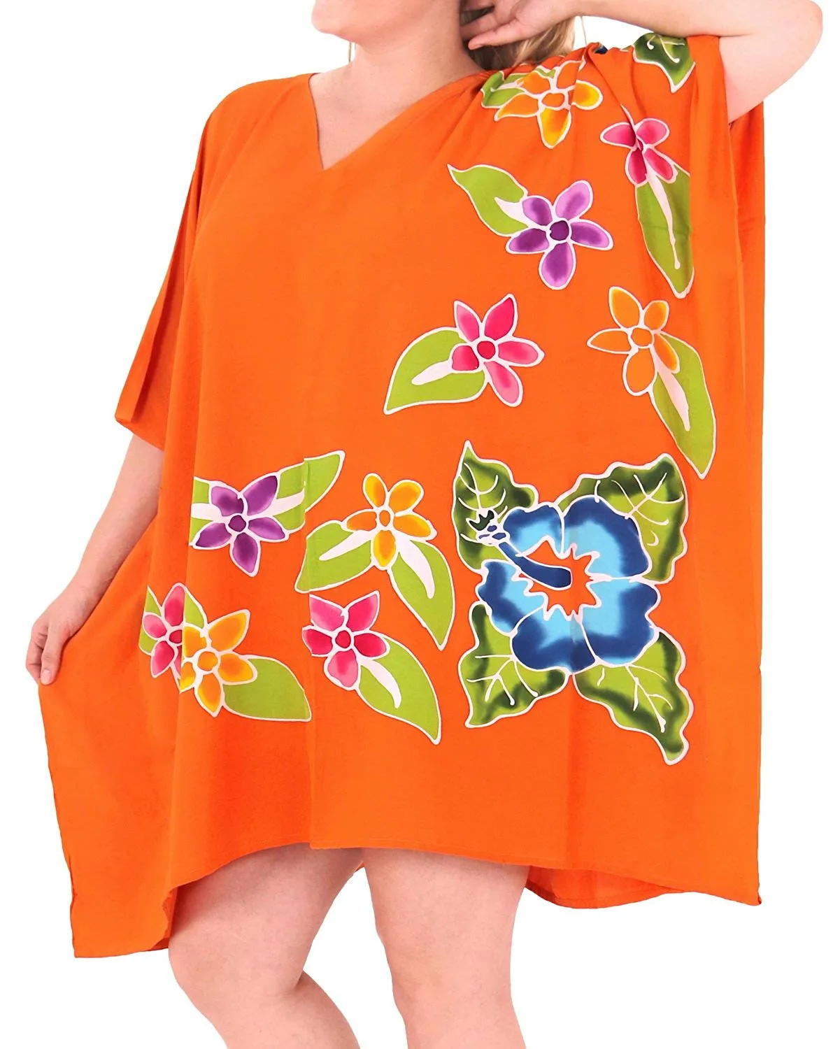 Women's Designer Sundress Beachwear Plus Evening Casual Cover ups Dress Orange