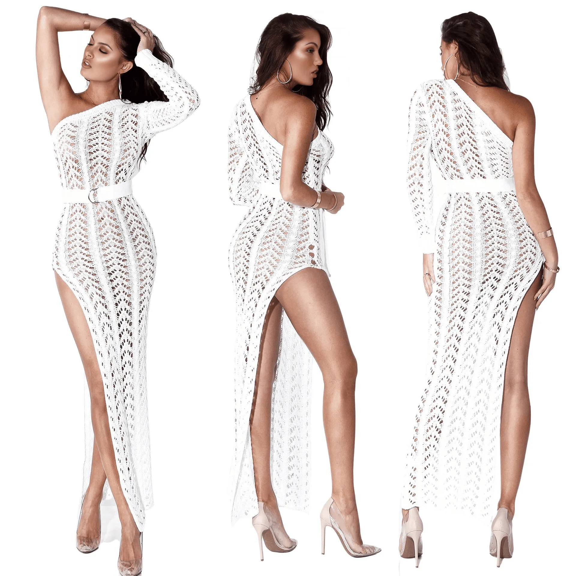 Women's White Crochet Beach Dress - Now in Tan Too!