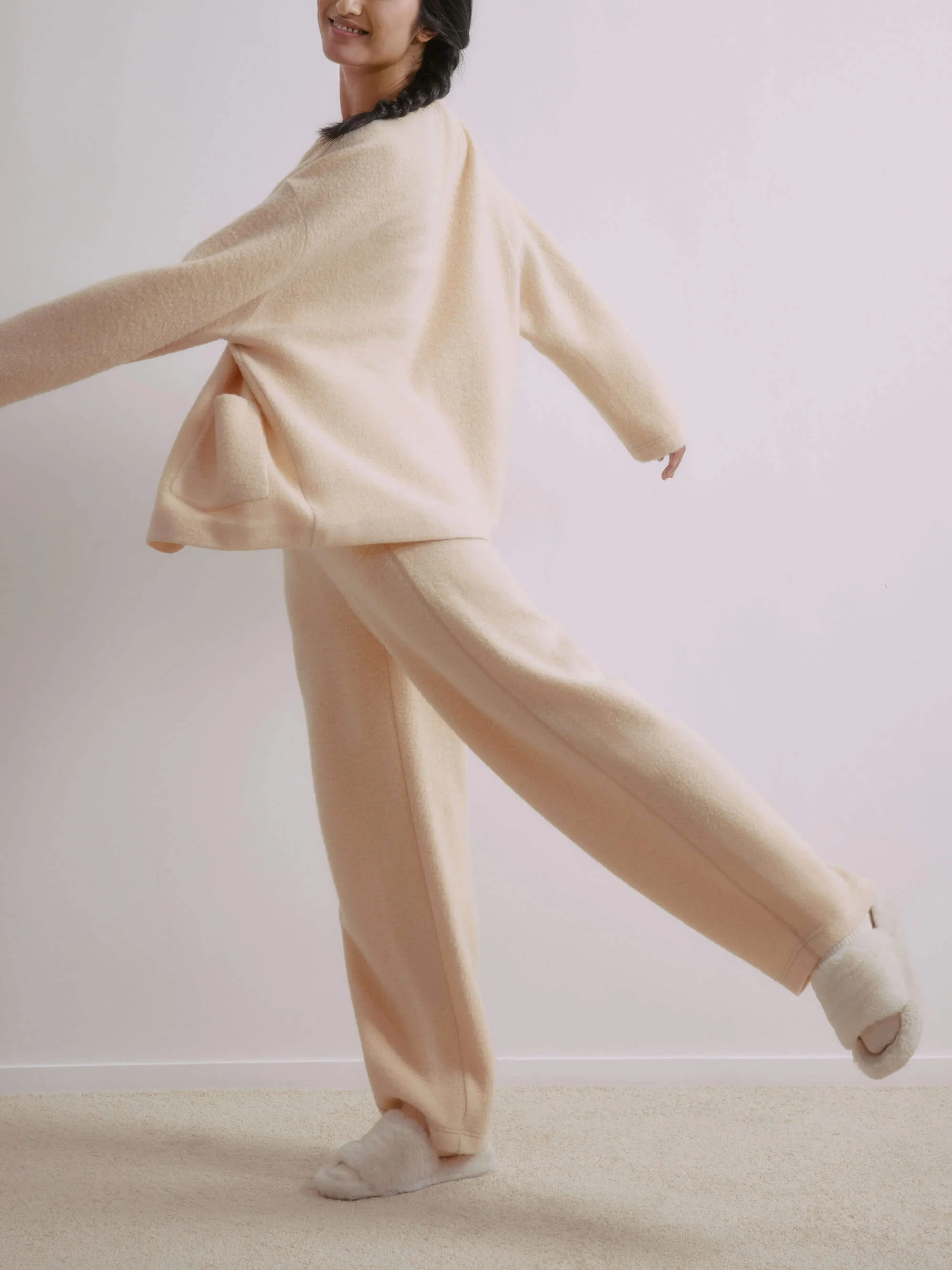 Wool Fleece Cocoon Pants